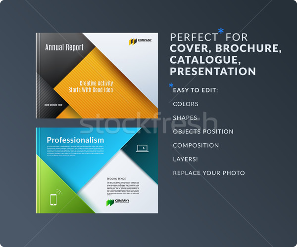 [[stock_photo]]: Matériel · design · brochure · résumé · annuel