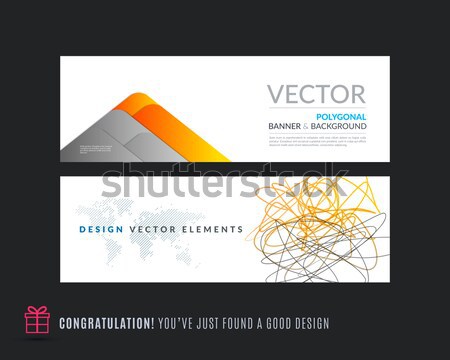 Abstract vector set of modern horizontal website banners Stock photo © Diamond-Graphics