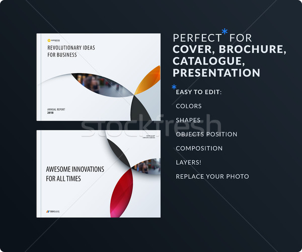 Material Design Präsentation Vorlage farbenreich Kreise Stock foto © Diamond-Graphics