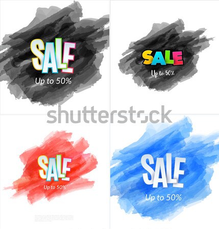 Sale artistic banner template design on black sketch background. Special offer, colourful letters fo Stock photo © Diamond-Graphics