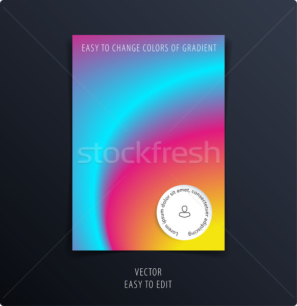 Abstract colourful graphic design of brochure in fluid liquid style with blurred smooth background. Stock photo © Diamond-Graphics