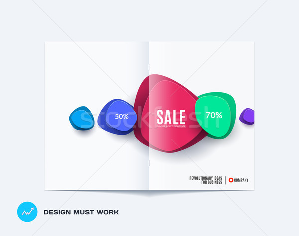 Stock photo: Set of design brochure, abstract annual report, horizontal cover