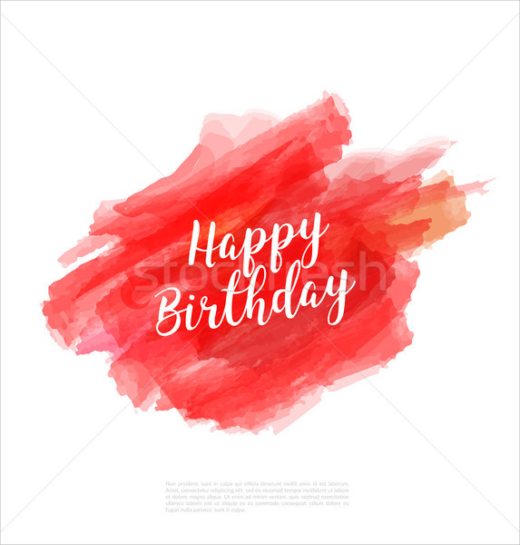 Birthday artistic banner template design on red sketch background. Special offer, colourful letters  Stock photo © Diamond-Graphics