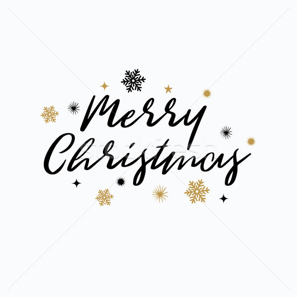 Merry Christmas lettering typography. Handwriting text design wi Stock photo © Diamond-Graphics