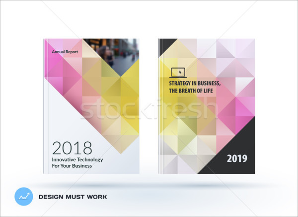 Template. Creative abstract design of brochure set, horizontal cover, flyer in A4 Stock photo © Diamond-Graphics