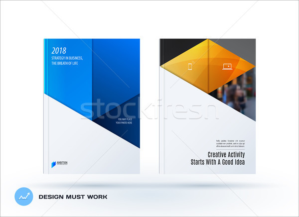 Anyag design sablon kreatív kék citromsárga színes Stock fotó © Diamond-Graphics