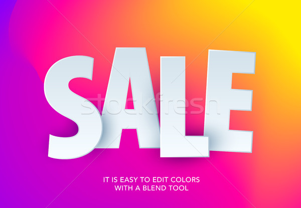 Sale banner template design on colourful background. Special offer for shopping, retail. Typography, Stock photo © Diamond-Graphics