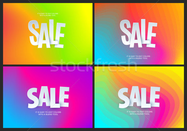 Verkauf Banner Vorlage Design farbenreich Stock foto © Diamond-Graphics