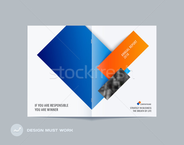 Absztrakt brosúra terv négyszögletes stílus színes Stock fotó © Diamond-Graphics