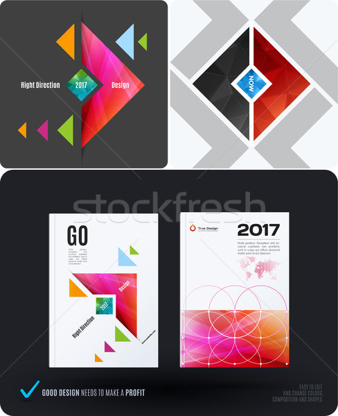 Absztrakt vektor terv elemek grafikus elrendezés Stock fotó © Diamond-Graphics