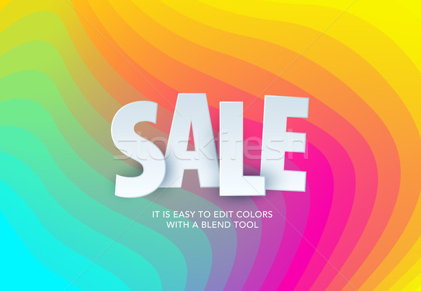 Sale banner template design on colourful background. Special offer for shopping, retail. Typography, Stock photo © Diamond-Graphics