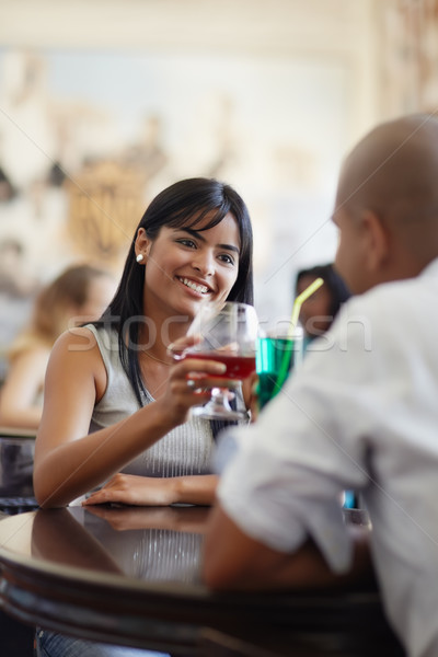 man and woman dating at restaurant Stock photo © diego_cervo