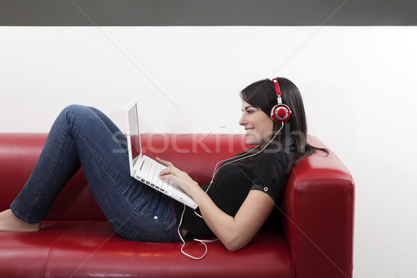 listenin to music Stock photo © diego_cervo