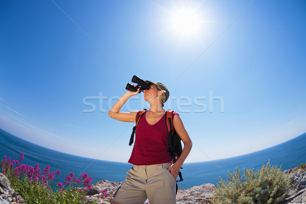Stock photo: woman hiking