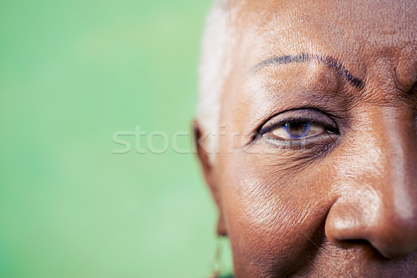 Portrait supérieurs femme oeil visage [[stock_photo]] © diego_cervo