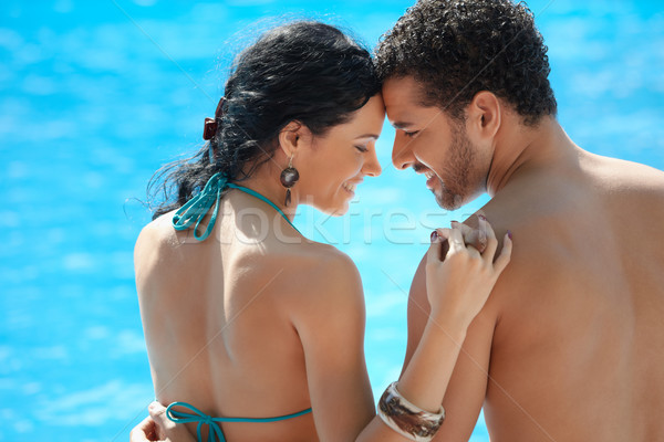 young couple doing honeymoon in resort Stock photo © diego_cervo