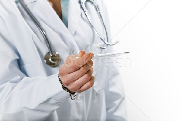 Foto stock: Saúde · medicina · jovem · médico · temperatura