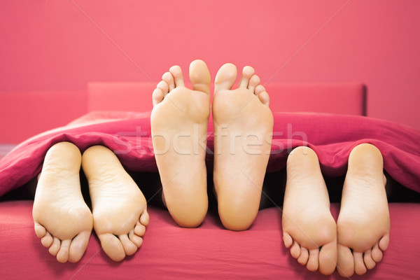Huiselijk leven drietal meisje liefde Stockfoto © diego_cervo