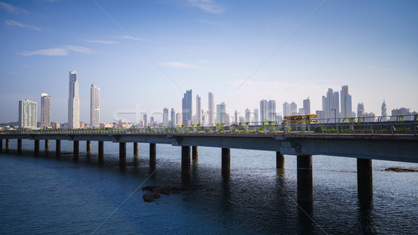 Panoramă Panama constructii maşină turist Imagine de stoc © diego_cervo