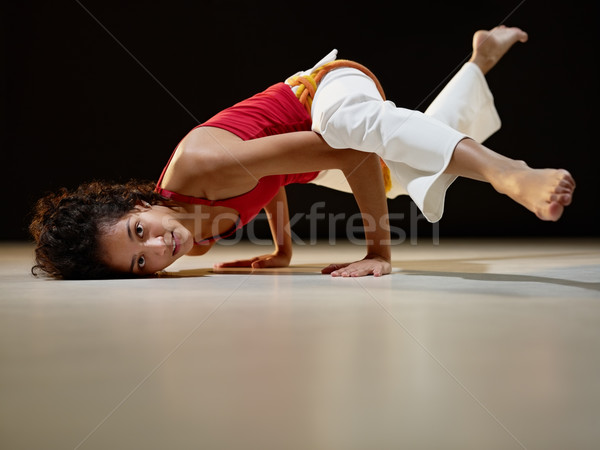 hispanic woman doing yoga exercise Stock photo © diego_cervo