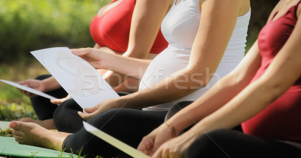 Ciąży kobiet prenatalny klasy zdjęcia baby Zdjęcia stock © diego_cervo