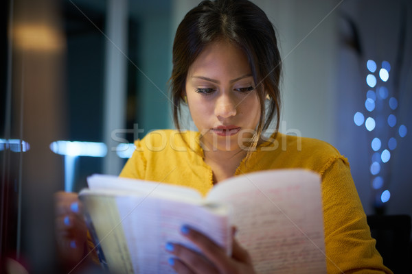 学生 試験 1泊 若い女性 宿題 ストックフォト © diego_cervo