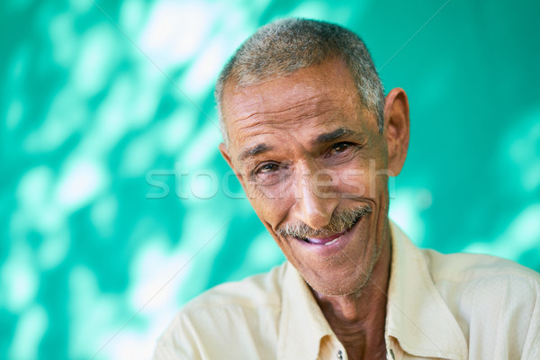 People Portrait Happy Elderly Hispanic Man Laughing At Camera Stock photo © diego_cervo