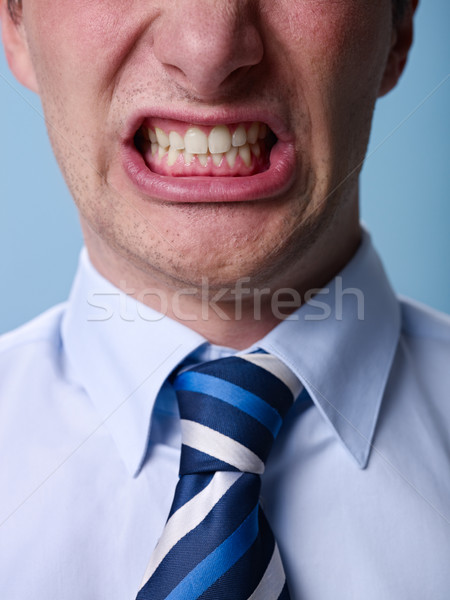 angry man shouting at camera. Close up Stock photo © diego_cervo