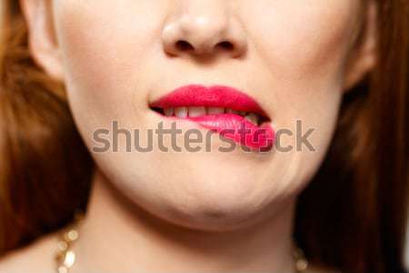 Expressões faciais jovem mulher retrato Foto stock © diego_cervo