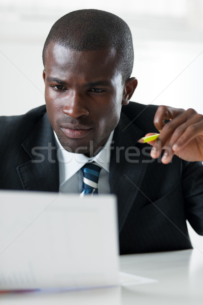 businessman examining documents Stock photo © diego_cervo