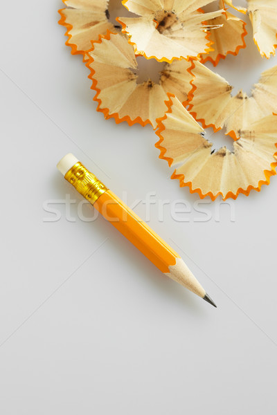 Creion alb vedere şcoală scris Imagine de stoc © diego_cervo