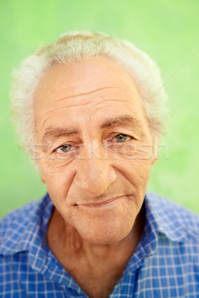 Foto stock: Retrato · feliz · ancianos · caucásico · hombre · sonriendo