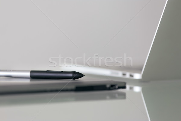 Stylus toll grafikus tabletta digitális terv Stock fotó © diego_cervo