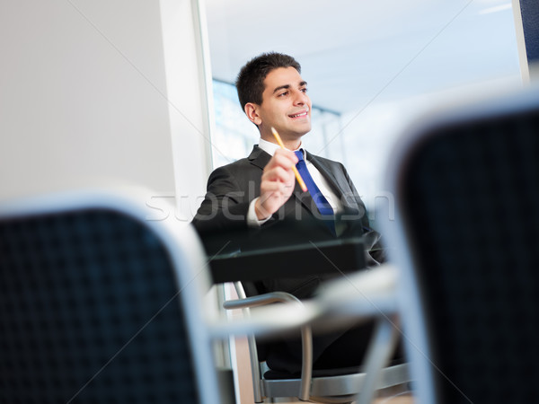 üzletember tárgyalóterem fiatal copy space iroda férfi Stock fotó © diego_cervo