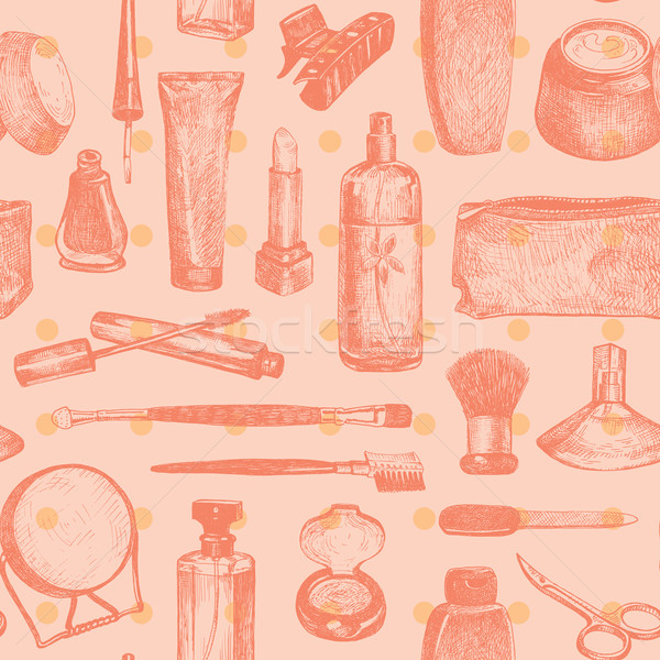 Cosméticos belleza vector cara retro Foto stock © digiselector