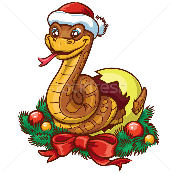 Węża cartoon rok zielone zabawy zwierząt Zdjęcia stock © digiselector