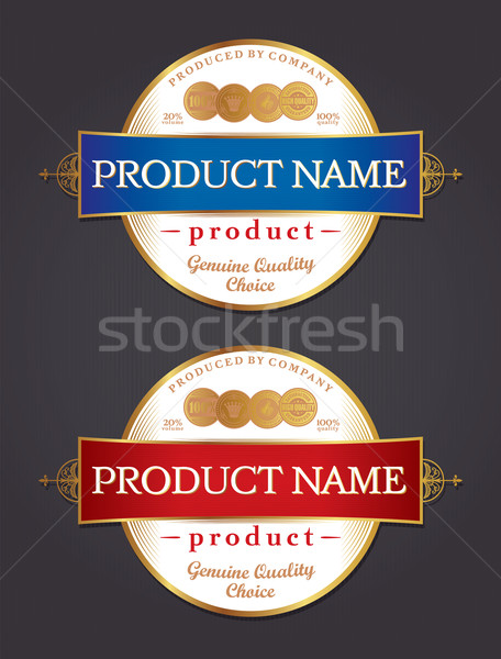 Etykiety szablon produktu w stylu retro wektora projektu Zdjęcia stock © digiselector