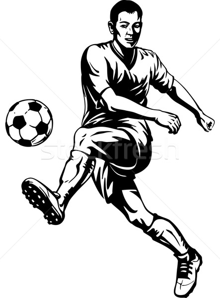 Futball futballista mozgás csapat csillag sebesség Stock fotó © digiselector