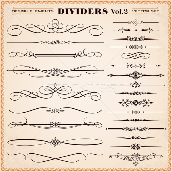 Diseno elementos establecer vector vintage Foto stock © digiselector