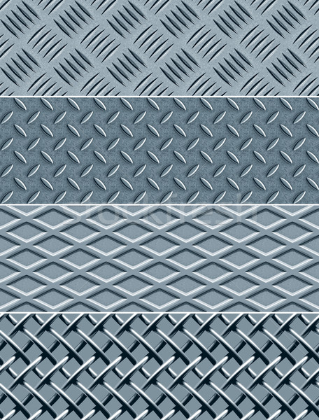 Textura de metal cuatro metal texturas sin costura Foto stock © digiselector