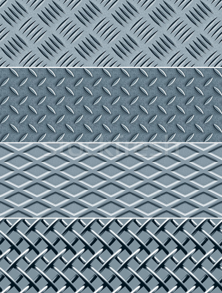 Metall Textur vier Metall Texturen Stock foto © digiselector