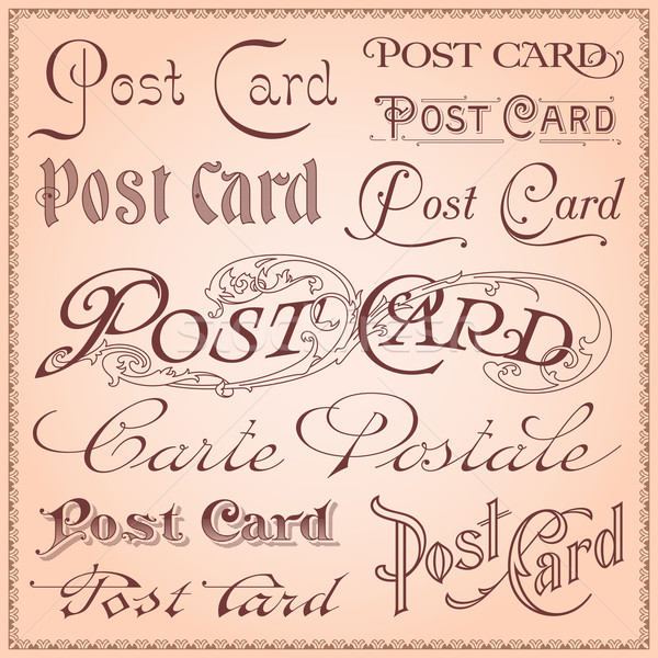 Vintage postal vector carta retro nota Foto stock © digiselector