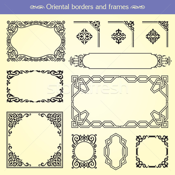 Oriental Asian Borders And Frames Stock photo © digiselector