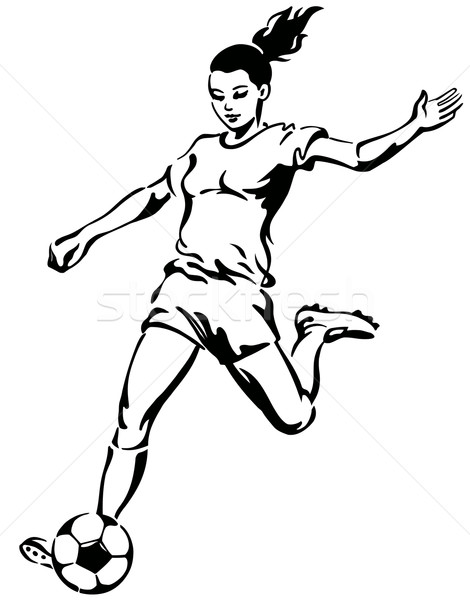 Futball futball női játékos vektor nő Stock fotó © digiselector