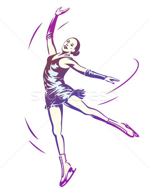 женщину Рисунок девушки спорт красоту Сток-фото © digiselector