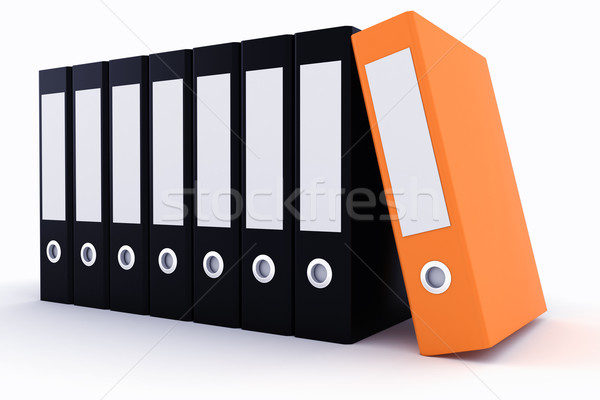 3d dossiers on white background Stock photo © digitalgenetics