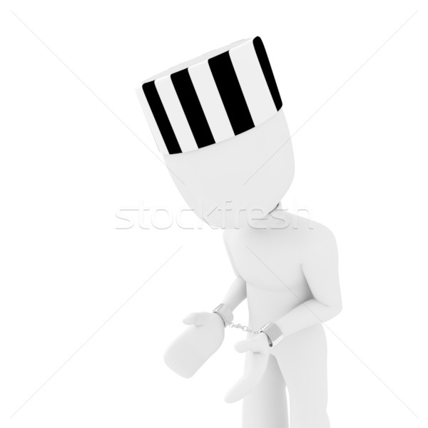 3d man handcuffed Stock photo © digitalgenetics
