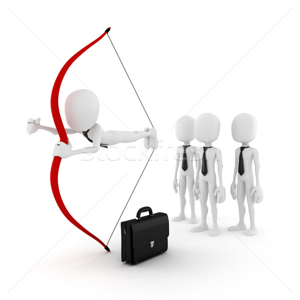 3d man launching himself in to business Stock photo © digitalgenetics