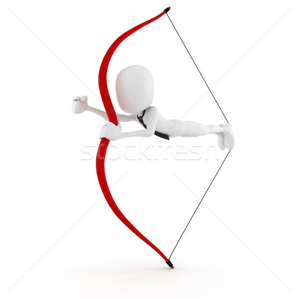 3d man launching himself in to business Stock photo © digitalgenetics