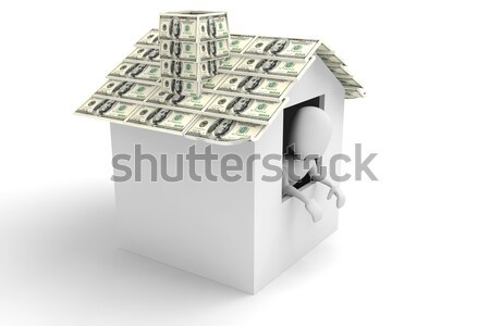 Keine Beschreibung Haus Mann Finanzierung Bank Stock foto © digitalgenetics